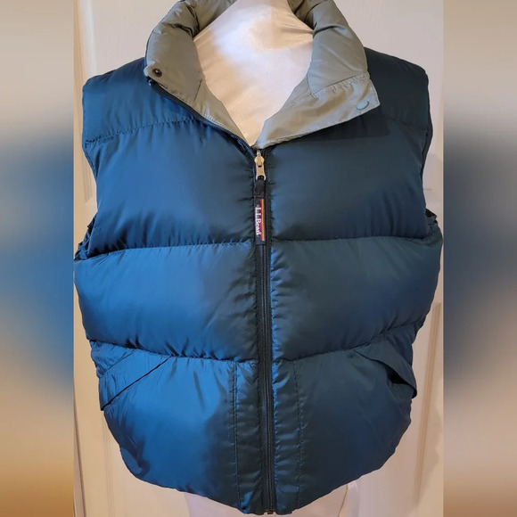 LADIES L.L. BEAN GOOSE DOWN REVERSIBLE VEST‎ (sz X-lg) - Picture 1 of 8